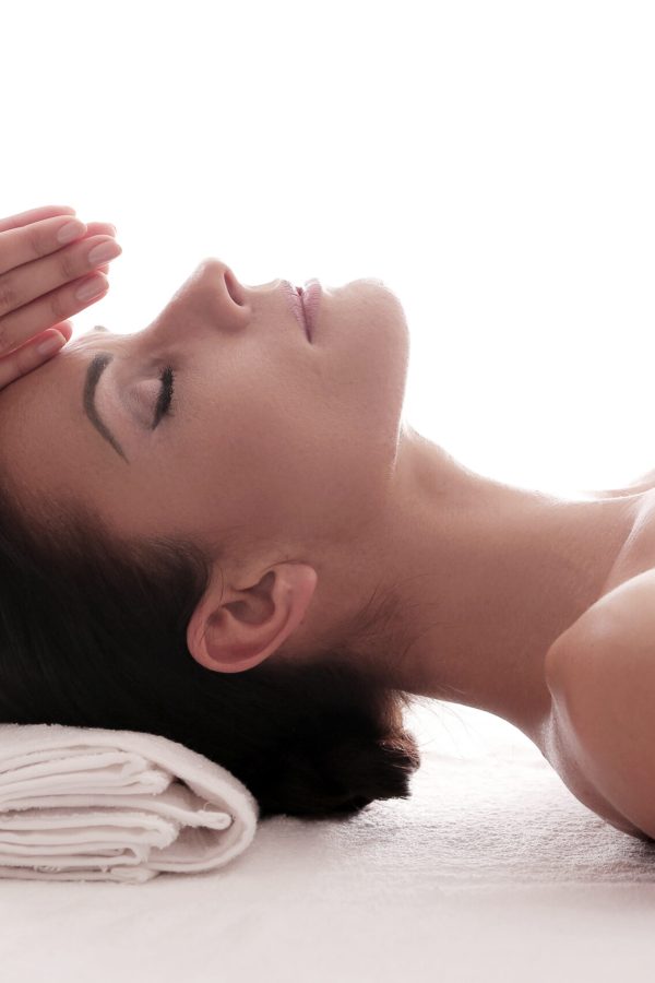 Beautiful woman in spa salon